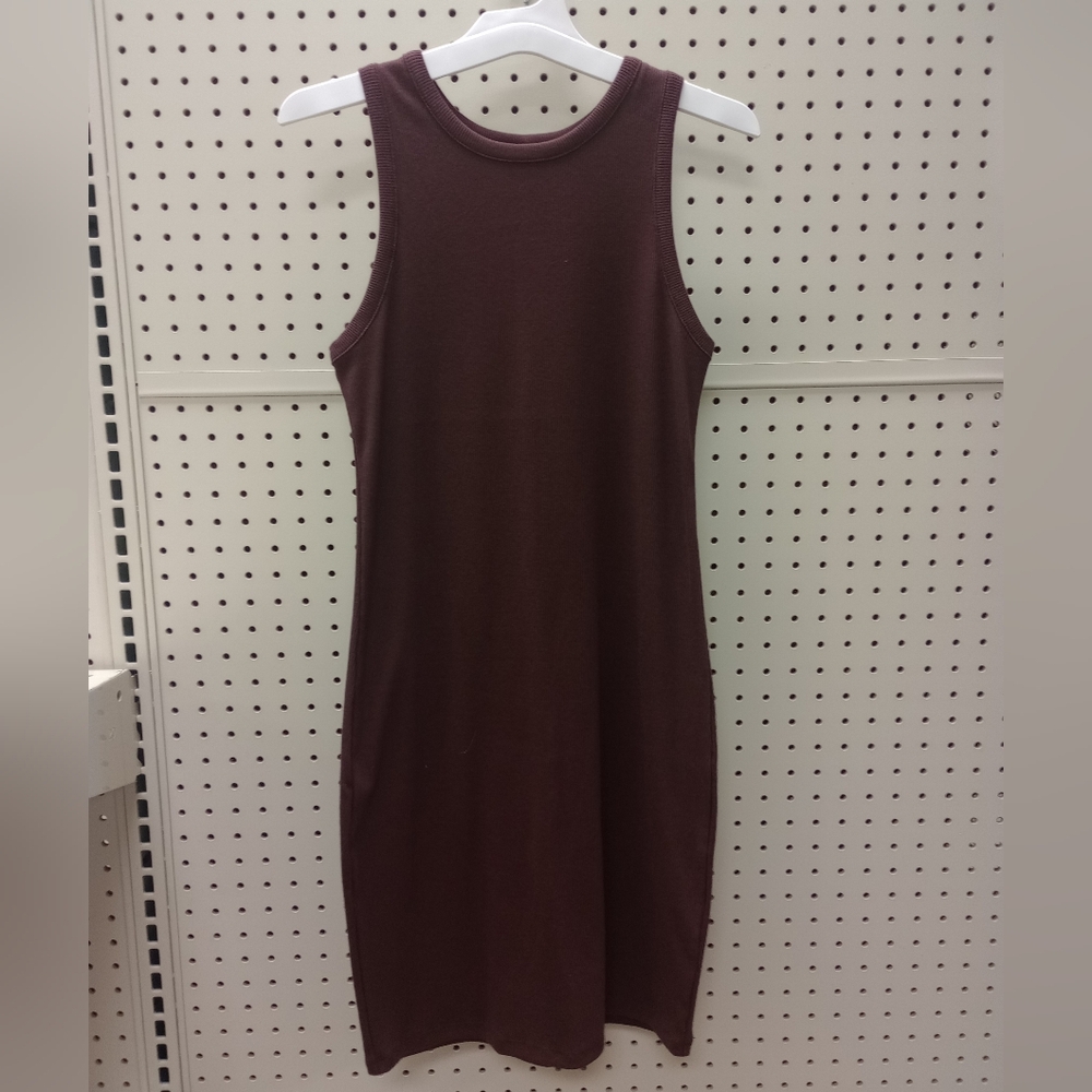New with Tags! A New Day Brown Ribbed Tank Dress   Size Small